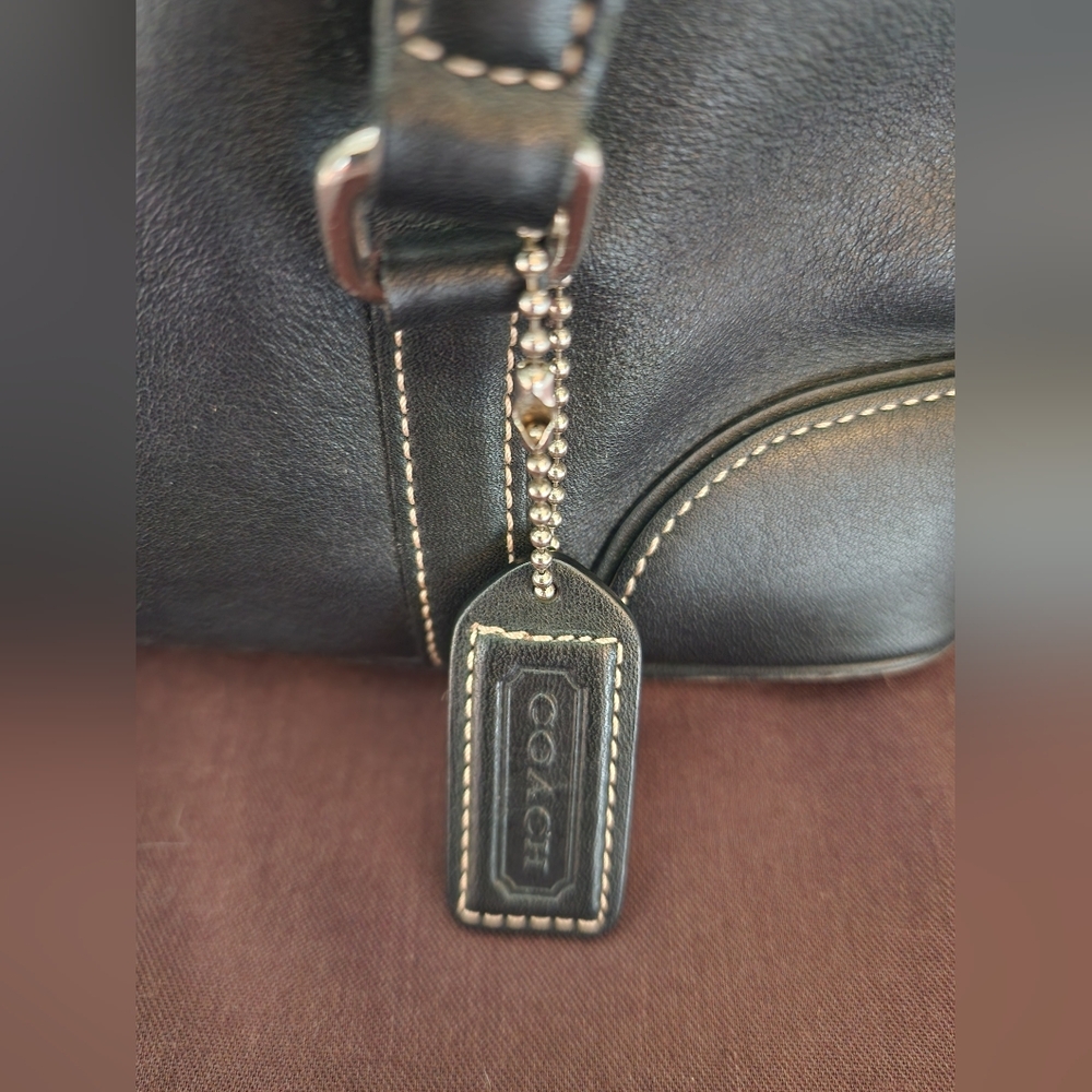 Coach Hampton Black Leather Satchel & Matching Wallet - Picture 3 of 16